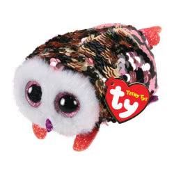 Teeny Tys Checks Sequin Pink/Black Owl Plush 4,5Cm 1607-42411 008421424115