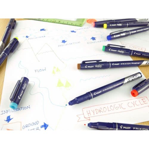 PILOT Marker Pen Frixion Fineliner Fine Tip 1.3Mm - Black SW-FF-60 / BLACK 4902505560484