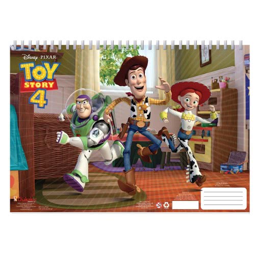 Diakakis imports Toy Story Μπλοκ Ζωγραφικής 40 Φύλλα Με Αυτοκόλλητα, Στένσιλ - 2 Σχέδια 000562232 5205698421259