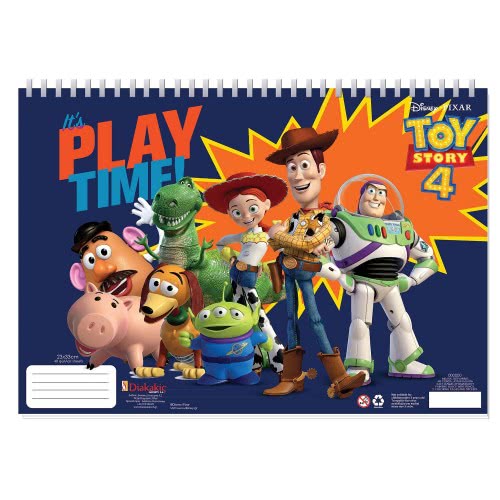 Diakakis imports Toy Story Μπλοκ Ζωγραφικής 40 Φύλλα Με Αυτοκόλλητα, Στένσιλ - 2 Σχέδια 000562232 5205698421259