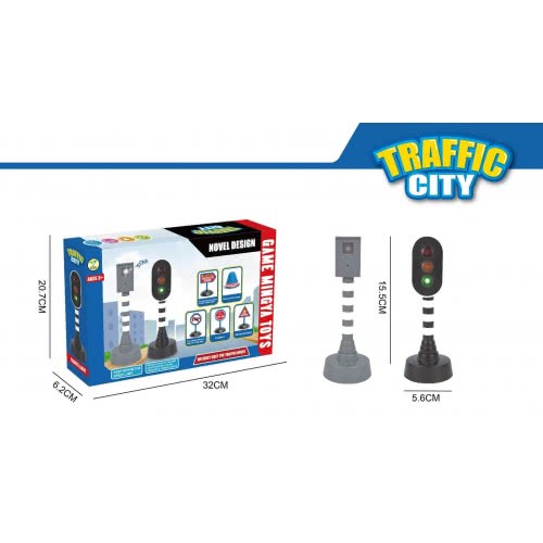 Toys-shop Choice Φωτεινοί Σηματοδότες Με Ταμπέλες Οδικής Σήμανσης JZ061819 6990119618194