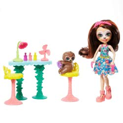 Mattel Enchantimals Slow Down Salon And Animal Friend Sela Sloth FCC62 / GFN54 887961766509