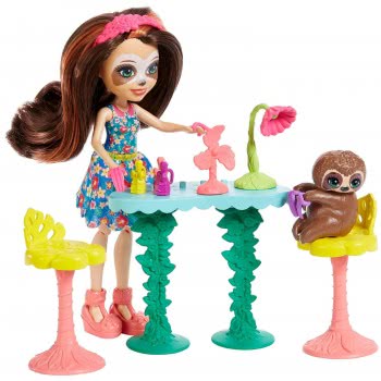 Mattel Enchantimals Slow Down Salon And Animal Friend Sela Sloth FCC62 / GFN54 887961766509