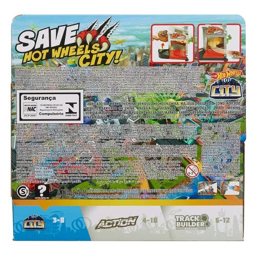 Mattel Hot Wheels City Βασικές Πίστες: Downtown Pizza Toss FRH28 / GFY68 887961773439