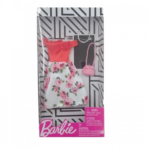 Mattel Barbie Fashion Βραδινά Σύνολα Φόρεμα Με Λουλούδια Και Αξεσουάρ FND47 / FXJ15 887961692259