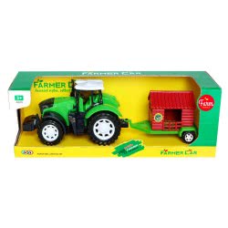 Toys-shop Choice Τρακτέρ Αυτοκούρδιστο Με Καρότσα Σπιτάκι Φάρμας JA085624 6990119856244