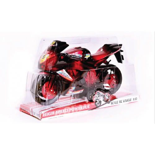 Toys-shop Choice Friction Power Motorbike Red Or Blue 1Pcs JA090705 6990119907052