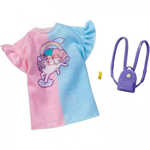 Mattel Barbie Πρωϊνά Σύνολα - Διάσημες Μόδες - Hello Kitty Little Twin Stars Shirt Dress FYW81 / FXK81 887961694123