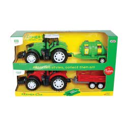 Toys-shop Choice Friction Τρακτέρ Με Καρότσα Σετ 2Τεμ Μαζί JA085639 6990119856398