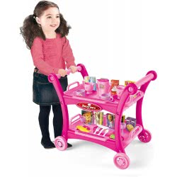 Toys-shop Choice My Funny Dining Car Καροτσάκι Σερβιρίσματος Με 18 Αξεσουάρ - Ροζ JU044618 6990119446186