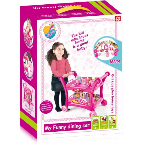 Toys-shop Choice My Funny Dining Car With 18 Pieces - Pink JU044618 6990119446186