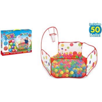 Toys-shop Choice Basketball Pool With 50 Colored Balls 53X8x38 Cm JS059271 6990119592715