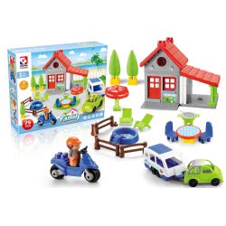 Toys-shop Choice Family Blocks Τουβλάκια Εξοχικό Σπίτι Με 57 Τμχ. JK104343 6990119043439
