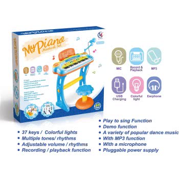 Toys-shop Choice My Piano Musical Set Electronic With 37 Keys And Stool JM081875 6990119835577