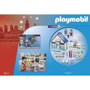 Playmobil Βαλιτσάκι Εστιατόριο Fast Food 70111 4008789701114