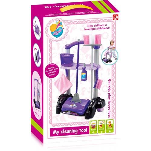 Toys-shop Choice My Cleaning Tool Παιδικό Σετ Τρόλλευ Καθαρισμού Με 13 Αξεσουάρ JU044627 6990119446278