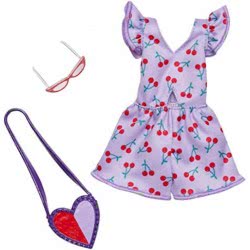 Mattel Barbie Fashion Βραδινά Σύνολα Μωβ Φόρεμα Με Κεράσια Και Αξεσουάρ FND47 / FXJ12 887961692242
