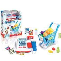 Toys-shop Choice Shopping Deluxe Cash Register With Shopping Car And Accessories JU043118 6990119431182
