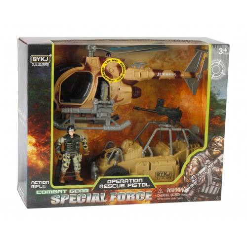 Toys-shop Choice Special Force Στρατιωτικό Σετ Με Ελικόπτερο, Όχημα Και Στρατιώτη JZ106250 6990119549221