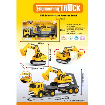 Toys-shop Choice Friction Truck With Excavator JA089956 6990119899562