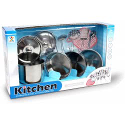 Toys-shop Choice Kitchen Stainless Steel Kitchenware With 11 Accessories JU046990 6990119469901