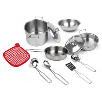 Toys-shop Choice Kitchen Stainless Steel Kitchenware With 11 Accessories JU046990 6990119469901