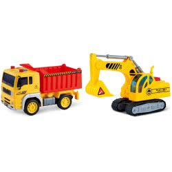 Toys-shop Choice Friction Truck And Excavator With Lights And Sounds 1:20 JA086970 6990119869701