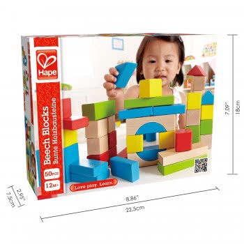 Hape Early Explorer Ξύλινα Τουβλάκια Maple Blocks E0409 6943478002562