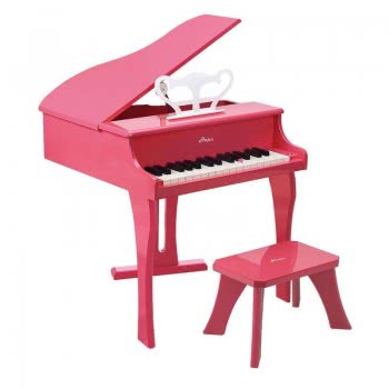 Hape Early Melodies Ξύλινο Πιάνο 30 Κλειδιά- Grand Piano Pink E0319 6943478008885