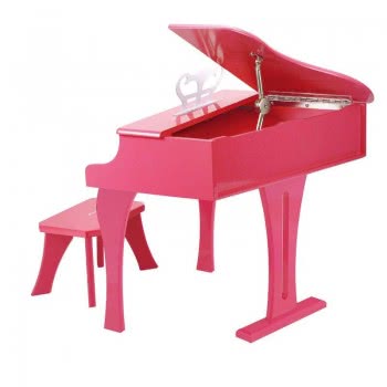 Hape Early Melodies Ξύλινο Πιάνο 30 Κλειδιά- Grand Piano Pink E0319 6943478008885