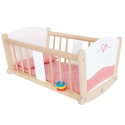 Hape Happy Doll Furniture Rock-A-Bye Baby Cradle E3601 6943478006249