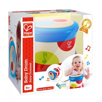 Hape Early Melodies Baby Drum Ξύλινο Τύμπανο E0333 6943478017726