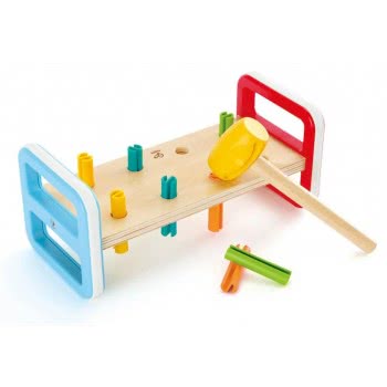 Hape Early Explorer Ξύλινο Σετ Σφηνώματα Rainbow Pounder E0506 6943478026421