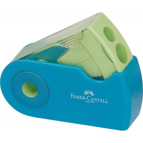 Faber-Castell Sleeve Mini Double Hole Sharpener Box - 3 Colours 182704 6933256640468