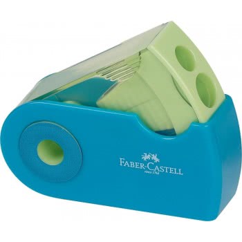 Faber-Castell Sleeve Mini Double Hole Sharpener Box - 3 Colours 182704 6933256640468