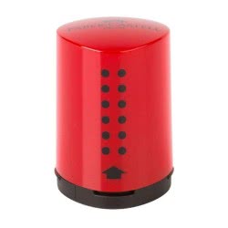 Faber-Castell Single Sharpener Grip 2001 Mini - Blue, Red - 2 Colours 183788 4005401837886