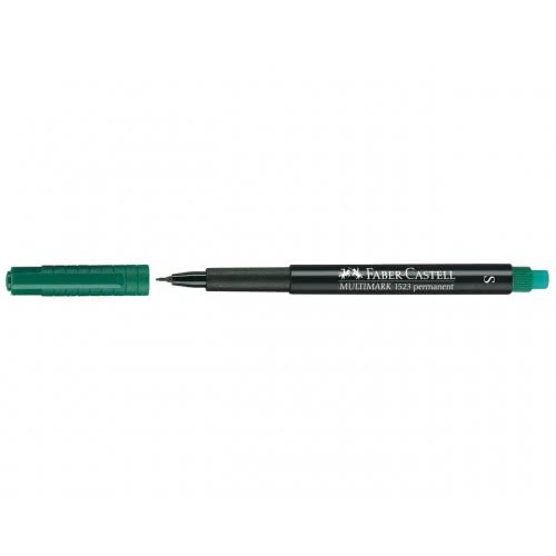 Faber-Castell Πολυ-Μαρκαδόρος Multimark Πάχους S Πράσινος Με Γόμα 152363 4005401523635