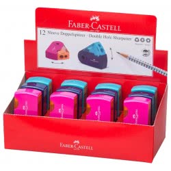 Faber-Castell Ξύστρα Μονή Mini Sleeve Δίχρωμη - 3 Χρώματα 182714 6933256640543