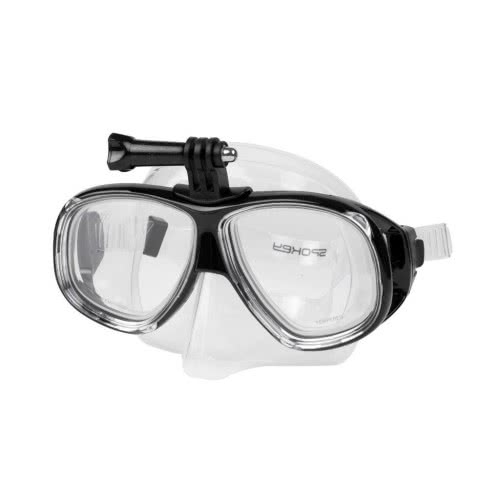 Spokey Tamuk Camera Μάσκα Κολύμβησης Με Κράτημα Για Φωτογραφική Μηχανή - Μαύρο 922560 5902693225607