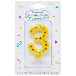 PROCOS Decorata Party Numeral Candles No. 3 089166 5201184891667