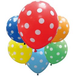 PROCOS Μπαλόνια Γενεθλίων Dots Πολύχρωμα - 6Τμχ 088885 5201184888858