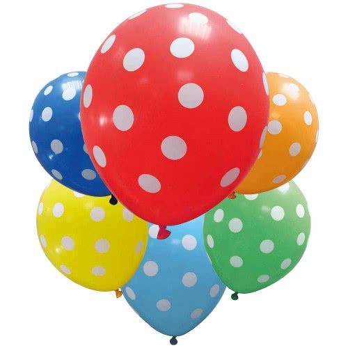 PROCOS Μπαλόνια Γενεθλίων Dots Πολύχρωμα - 6Τμχ 088885 5201184888858