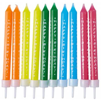 PROCOS Κεράκια Γενεθλίων Happy Birthday Με Βάσεις - 10Τμχ 006380 5201184063804