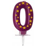 PROCOS Κεράκι Γενεθλίων Με Αστέρια Νούμερο 0 089163 5201184891636