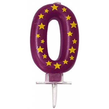 PROCOS Κεράκι Γενεθλίων Με Αστέρια Νούμερο 0 089163 5201184891636