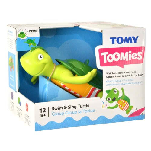 TOMY Toomies Baby Toddler Bathtoy Swim And Sing Turtle For 12+ Months 1000-27121 5011666027121