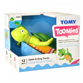 TOMY Toomies Baby Toddler Bathtoy Swim And Sing Turtle For 12+ Months 1000-27121 5011666027121