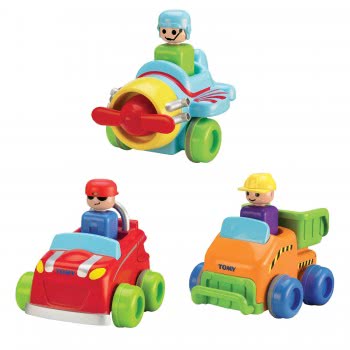 TOMY Toomies Push And Go Αυτοκίνητο, Αεροπλάνο, Φορτηγό - 3 Σχέδια 1000-11012 5011666010123
