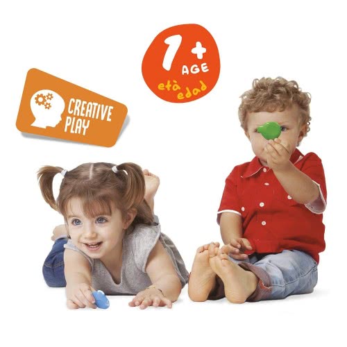 CARIOCA Baby Teddy Bear Shape Crayons 6 Pieces 42956 8003511429560