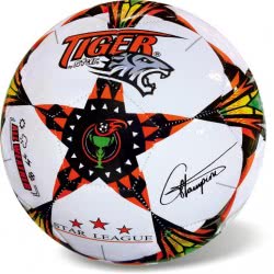 Μπάλα Ποδοσφαίρου Tiger Pro Star Άσπρο-Πορτοκαλί Φωσφορούχο 35/805 5202522008051